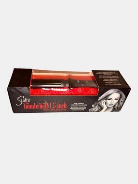 Sultra Bombshell Clipless Hair Curling Rod, 1.5", Black